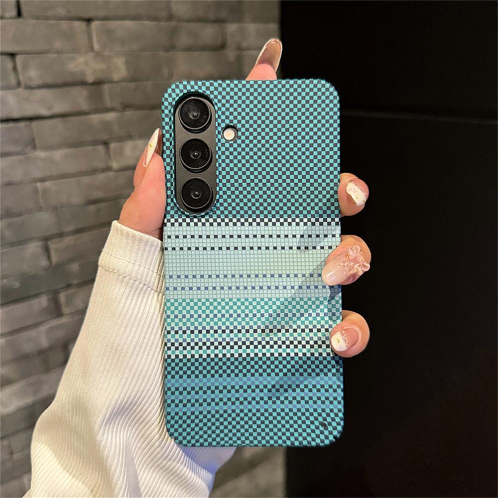 Slim Magnetic Carbon Fiber Pattern Case For Samsung Galaxy S23 S24 S2 Ultra Plus For Shockproof Hard PC Cover