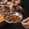with Handle Stainless Steel Plates Round Serving Plate Tableware Barbecue Dish  Outdoor Dining