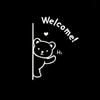 Shopwindow Sticker Door Decals Black White Embossed Wallpaper Welcome Wall Stickers  Glassdoor