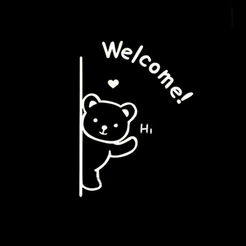 Shopwindow Sticker Door Decals Black White Embossed Wallpaper Welcome Wall Stickers  Glassdoor