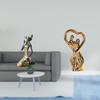 African Tribal Couple Figurine Handmade Resin Statue Art Piece Collectible Lovers Sculpture Gift