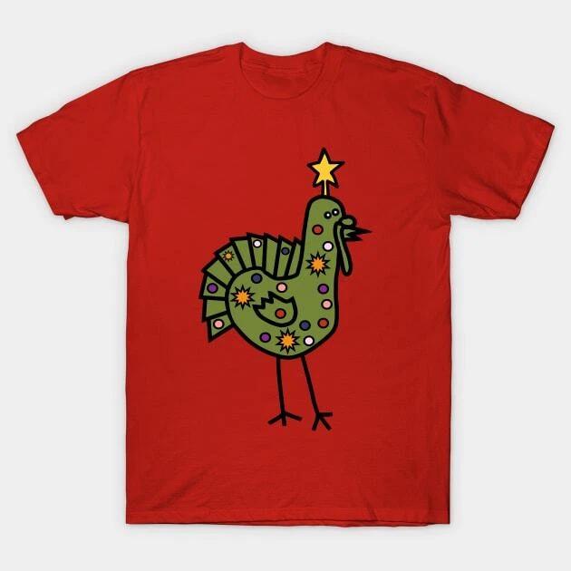 Funny Christmas Tree Thanksgiving Turkey Made in Australia T-Shirt 3XL