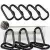 Versatile 6Pcs Black Type D Hook Outdoor Hiking Buckle Durable Camping Gear Accessory