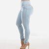 Jeans Donna Lavati Monocolore Alta Elasticità Sollevamento Fianchi Taglie Forti Jeans Vita Alta Jeans in Denim Vintage Jeans ad Alta Elasticità