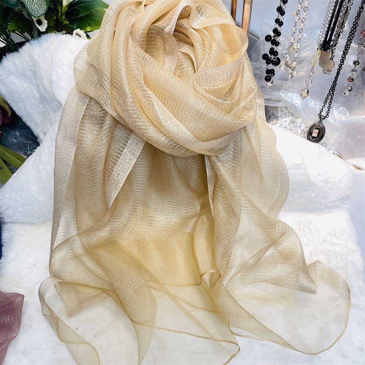 

Прямоугольный шарф Весенний и осенний шарф Летний тонкий солнцезащитный шарф Модный платок для головы Универсальный женский верблюд