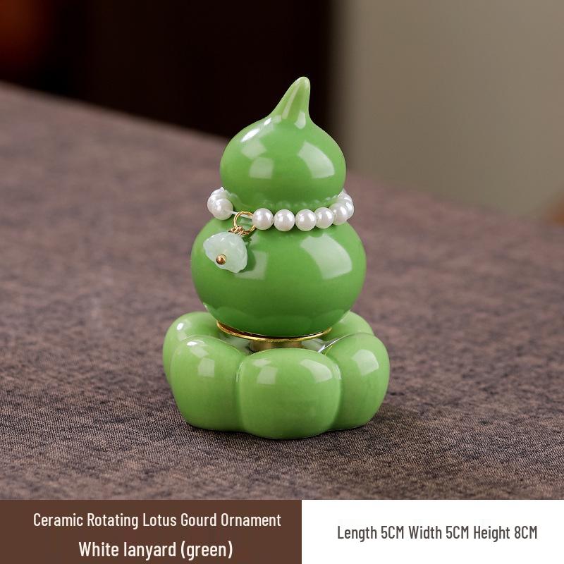 Vibrant Rotating Gourd Ornament: Stylish and Fun Tea Pet with Custom Logo Option