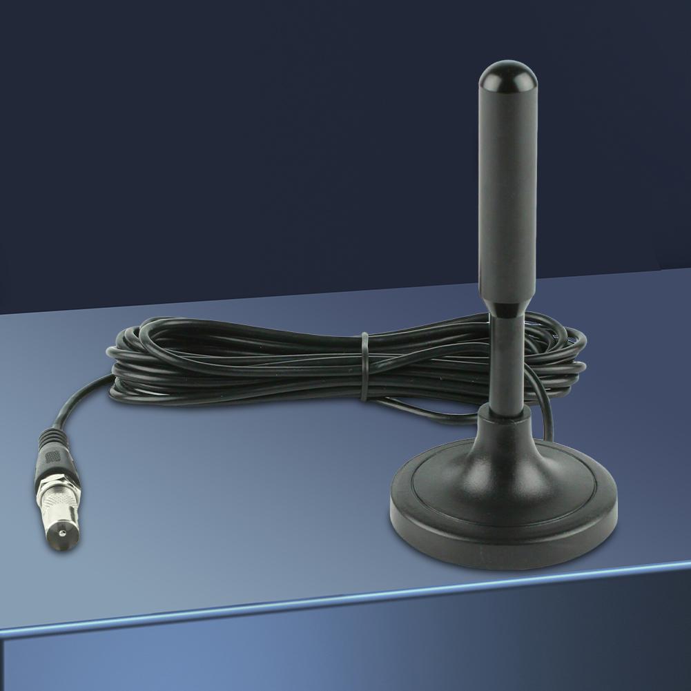 Portable TV Antenna 300cm Coax Cable Digital Receiving Antenna DVB-T DVB-T2 DAB Indoor Outdoor Digital HD Freeview Aerial Plug a