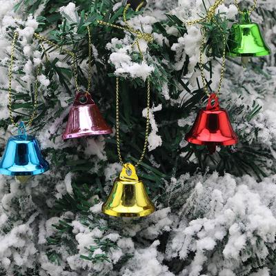 (20pcs Pack) 25mm Colorful Opening Bell Horn Pendants Bell Wind Chimes for Wedding Christmas Handicraft