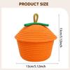 Woven Storage Basket with Lid Gift Toys Organizer for Home Countertop Pantry