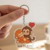 Keychain Pendant 3D Monkey Hug Charm Key Chain Backpack Purse Car Keys Mini Accessories Decorative Bag Strap Charm