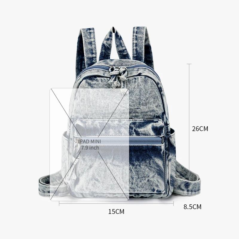 Denim Cowboy Backpack Large Capacity Air Cushion Belt External Frame Soft Handle Comfort Unisex College Travel Backpack