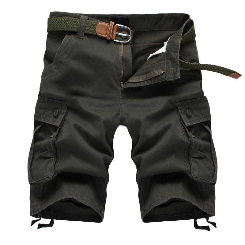 Men's Summer Casual Multi-Pocket Workwear Shorts – Loose Fit, Plus Size, Five-Point, Mid-Length Beach Breeches.