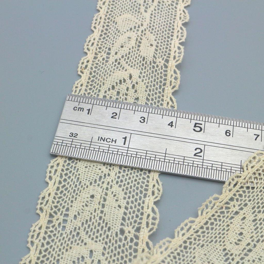 Cotton Thread Woven Hollow Pure Cotton Lace Accessories Decorative Handmade Diy Tablecloth Curtain Fabric Cotton Thread Lace Edge