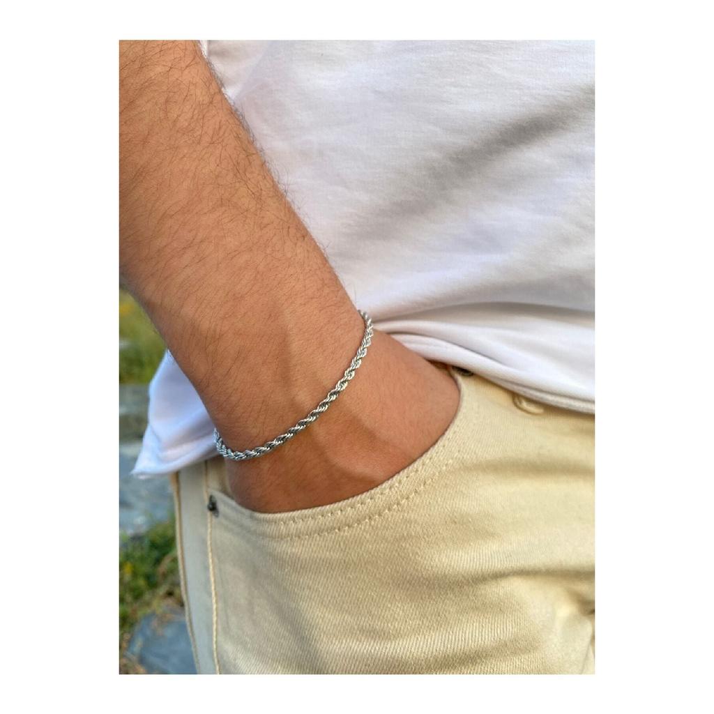 Set Of 3 Knitted Twist Figaro Model Unisex Bracelets