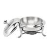 Chafing Dish Buffet Set Round Buffet Warmer with Lid Stainless Steel Fuel Heating Portable Catering