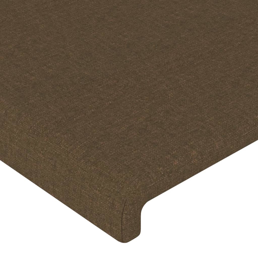 Vidaxl Zagłówek Do Łóżka Z Led, Ciemnobrązowy, 203X16X78/88Cm, Tkanina