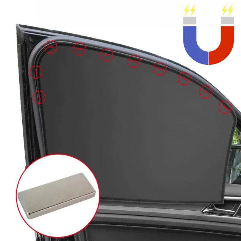 Magnetická sluneční clona do auta Letní UV ochrana Boční přední a zadní okno auta Síťovaná clona Chránič Autopříslušenství