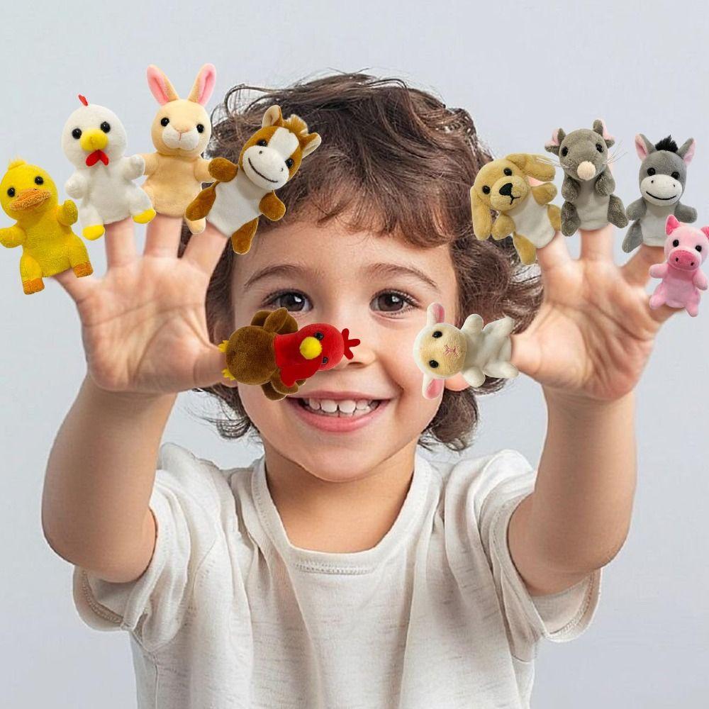 Farm Animal Animal Hand Puppet Role Play Puppets Plush Toy Finger Puppet  For Children