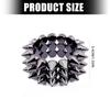 Versatile Occasion Star Rivet Punk Bracelet 3 Layer Elastic Wide Bangle Comfortable Wear for Event and Gatherings