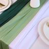 Chiffon Sheer Chiffon Table Runner Solid Color Gauze Table Runner  Dinning Table