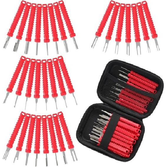 Terminal Removal Tool Kit – 31Pcs Electrical Pin Extractor Connector Red