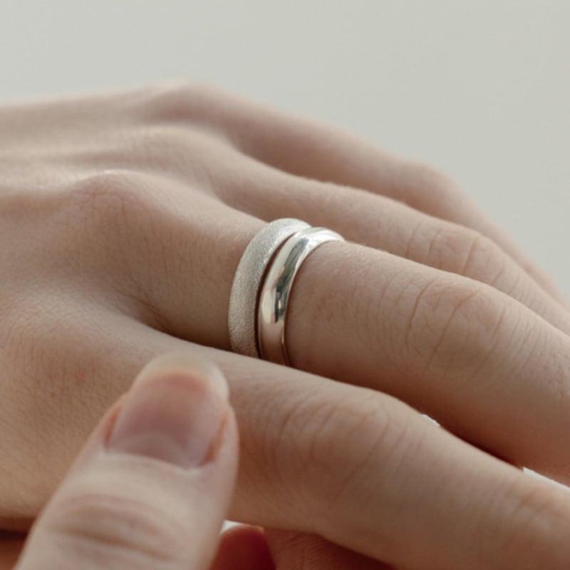 touched SHEEN TEXTURE RING (2set)