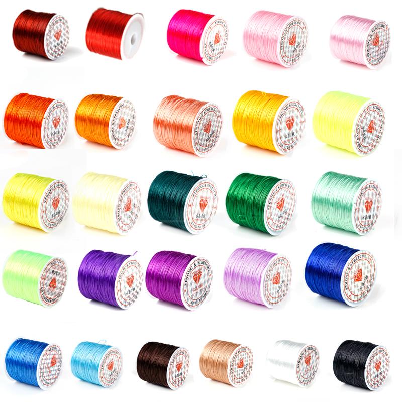 1 Roll Transparent Elastic Crystal Line Beading Cord for Jewelry Making and Garment Accessories