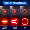 Round LED Trailer Tail Lights with Turn Signals, Stop, and Brake Functions for Trucks, Trailers, RVs, and Pickups, 12V/24V, Waterproof