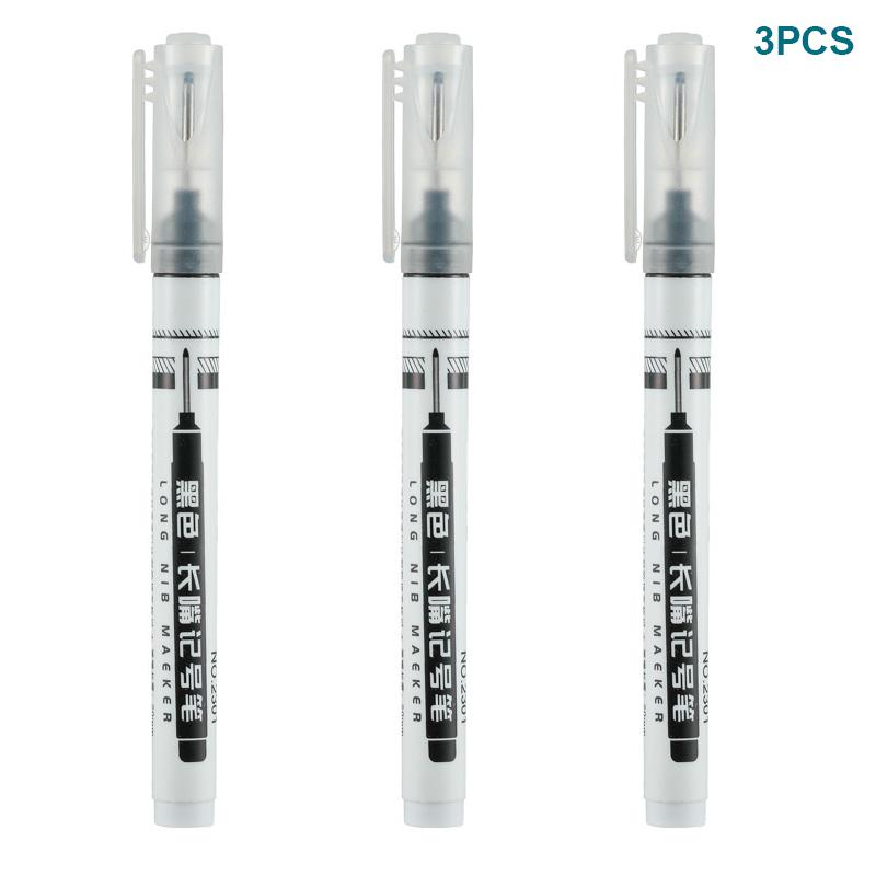 1/3PCS 20mm Long Head Marker Pens Large Capacity Deep Waterproof Four Color Marker Oily Marking Pen Metal Woodworking Tools