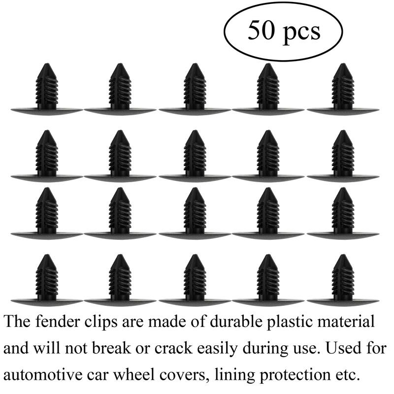 Pack of 50 Wheel Arch Trim Spruce Clips for Clio Scenic Megane Master Trafic Kangoo Duster SUV Logan 7703077435