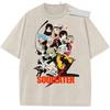 Anime Soul Eater Death The Kid Maka Albarn Print T-shirt Men Women Tshirts Short Sleeve Harajuku Tops Washed Cotton T Shirt