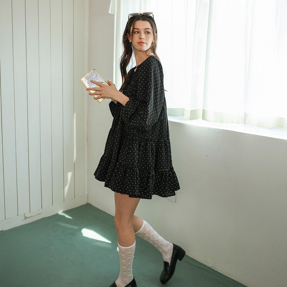 Deondeulob Dd_Polka Dot Tiered Mini Dress_2Color