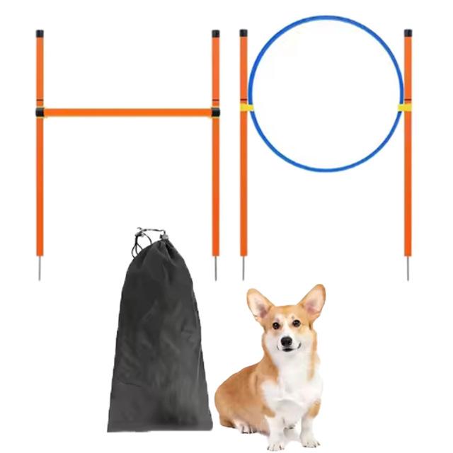 Dog Agility Training Set: Jumping Rings, Poles & Weaving Equipment