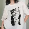 Winking Cat Cute Unisex Unisex Y2k Graphic T Shirt Streetwear Cotton Tee Retro Graphic Print Harajuku Streetwear Unisex Unisex Tops