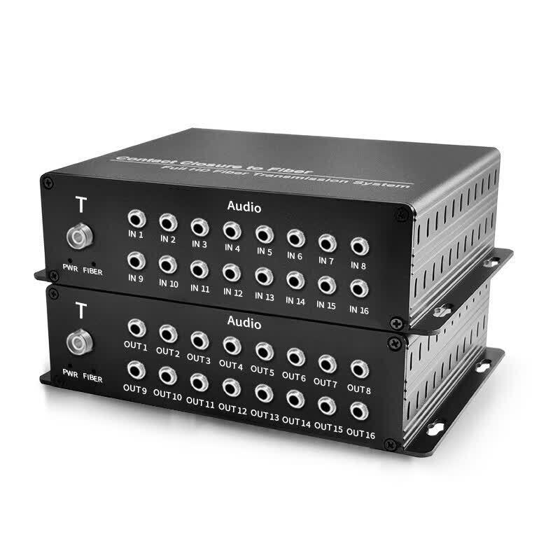 16-Channel Stereo Audio Fiber Optic Transceiver