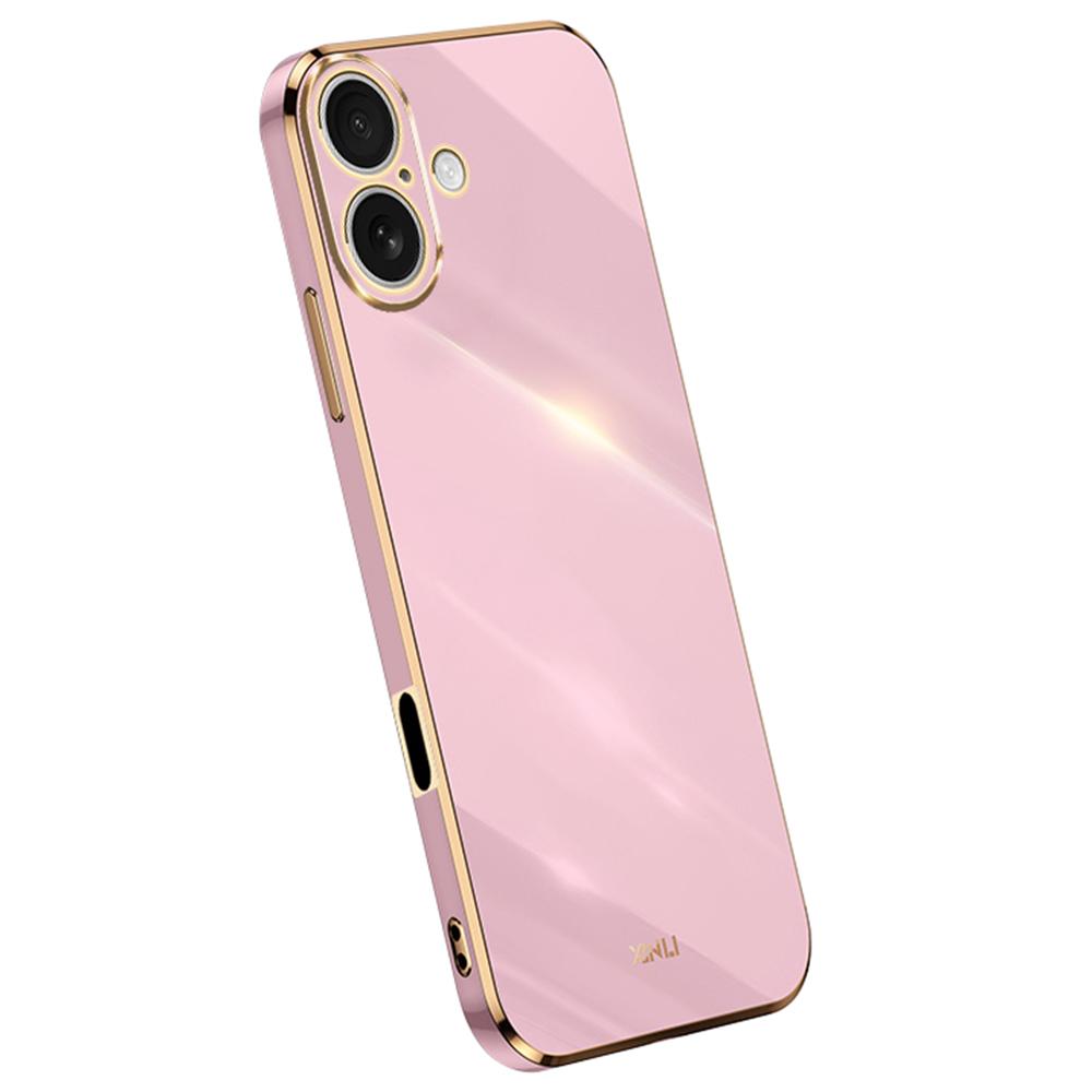 XINLI For iPhone 16 Case TPU Phone Cover with Electroplating Frame