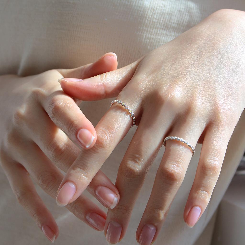 47Bag 925 Silver Layered Sterling Silver Rings Lina/Rena