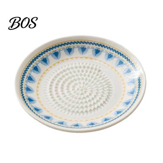 Ceramic Grater Plate Garlic Grinder, Multi-Functional Grating Plate, Manual Ginger And Cheese Zester Bowl, All-in-One Prep Mixing Serving Dish,