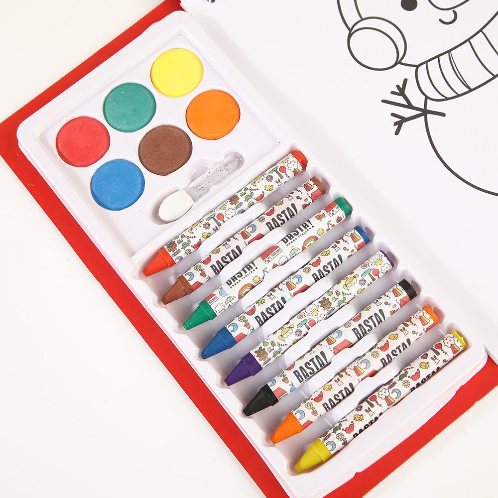 Christmas Kids Coloring Book Set, Art Drawing & Doodle Book for Boys Girls, Safe Non-Toxic Holiday Gift