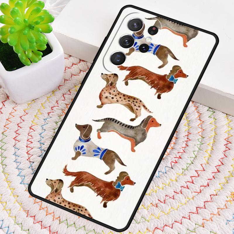 Pouzdro na telefon s jezevčíkem pro Samsung Galaxy note 10 pro S26 Ultra S23 S24 FE S25 S21 S22 PLUS nárazuvzdorný kryt