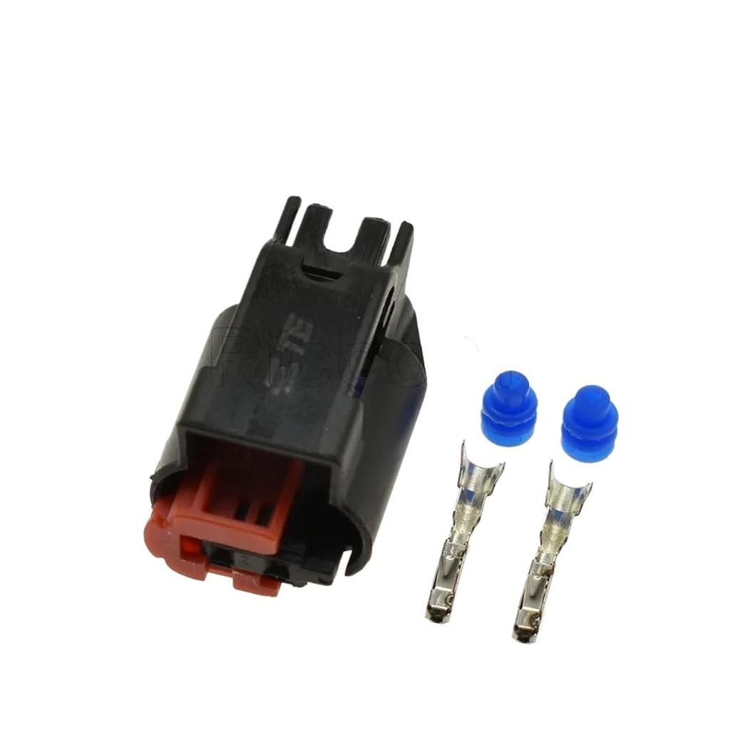 1-20 Kit 2 Pin 0.6 Series Auto Electric Wire Waterproof Connector 1-1438608-1 Wiring Socket with Terminal Rubber Seals (Size : 1Set)