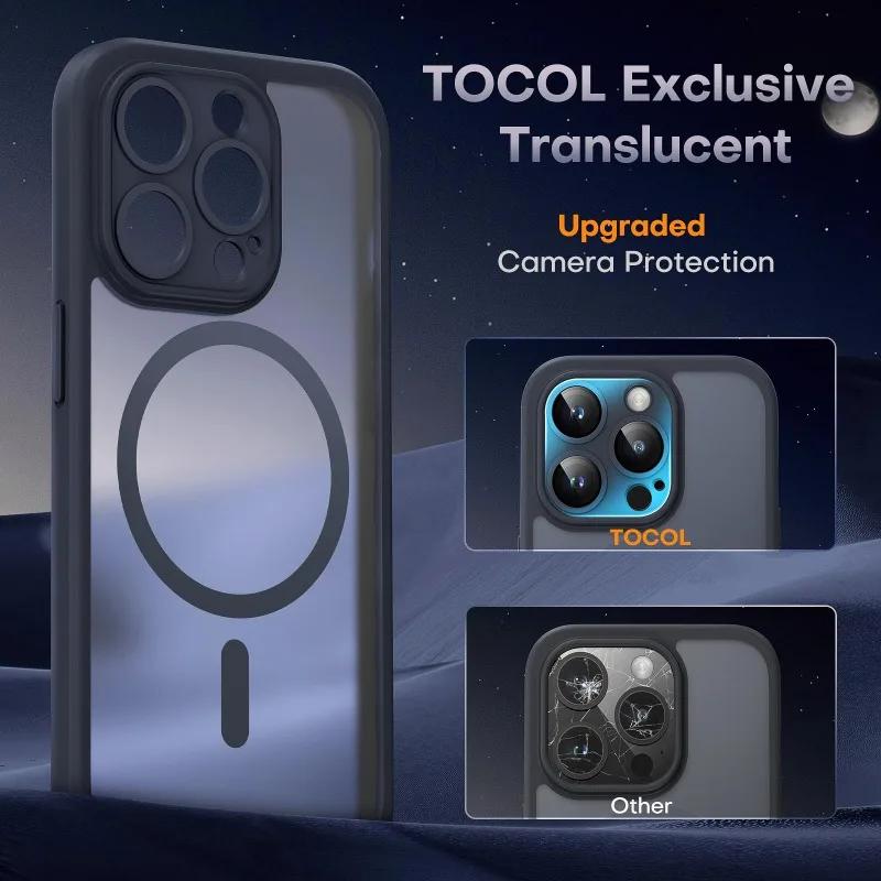 Mattierte Handyhülle Für iPhone 16 15 14 13 12 11 Pro Max Plus Für Magsafe Matt Transparent Magnetisch Linsen Schutz Bumper Hülle