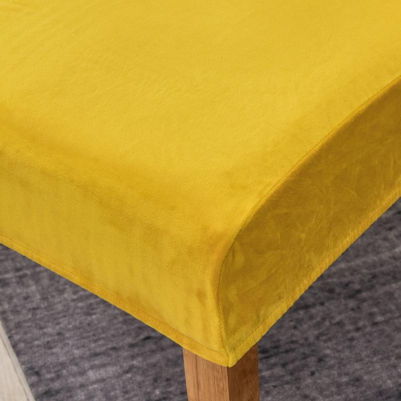 Golden Sable Velvet Elastic Chair Cover for Home, Hotel, Dining & Computer Chairs