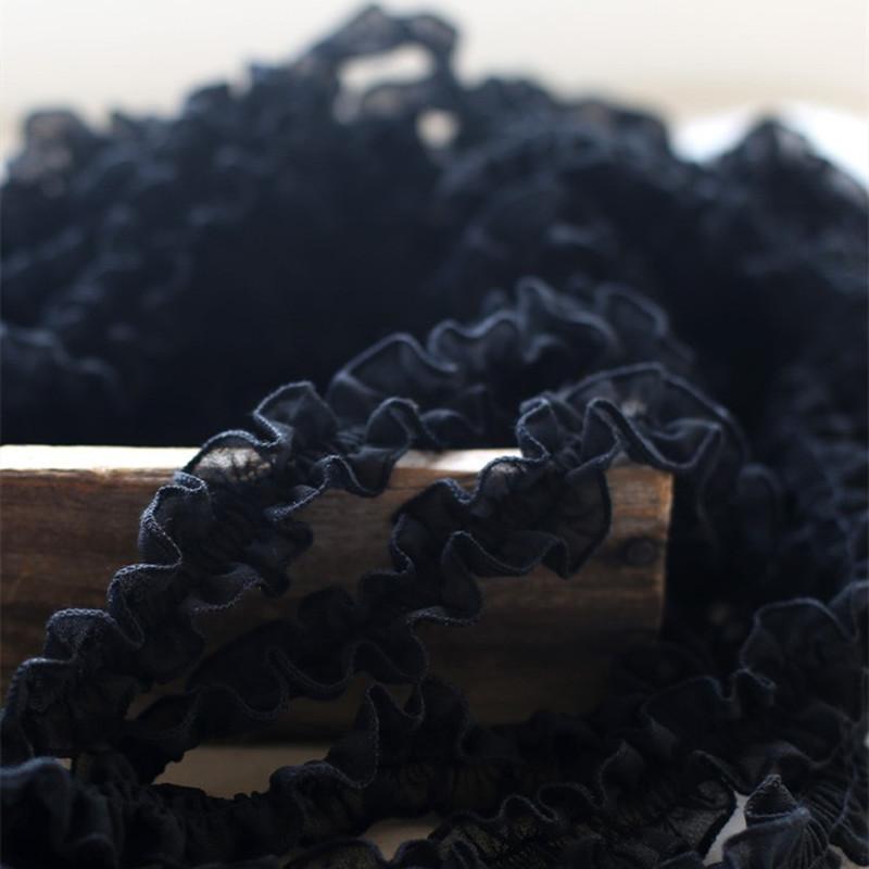 Bright Cartoon Color Chiffon Center Pleated Lace Ribbon DIY Children's Clothing Skirt Headband Headgear Hat Handcraft Materials