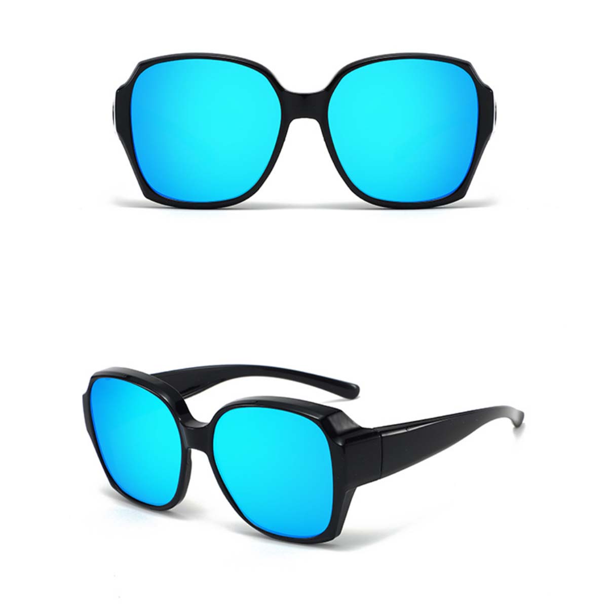 Oversized Over Glasses Sunglasses for Women Men Square Fit Over Polarized Sun Glasses UV400 T01