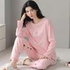 Women's Long Sleeve Cotton Pajama Set - Spring & Autumn Casual Wear