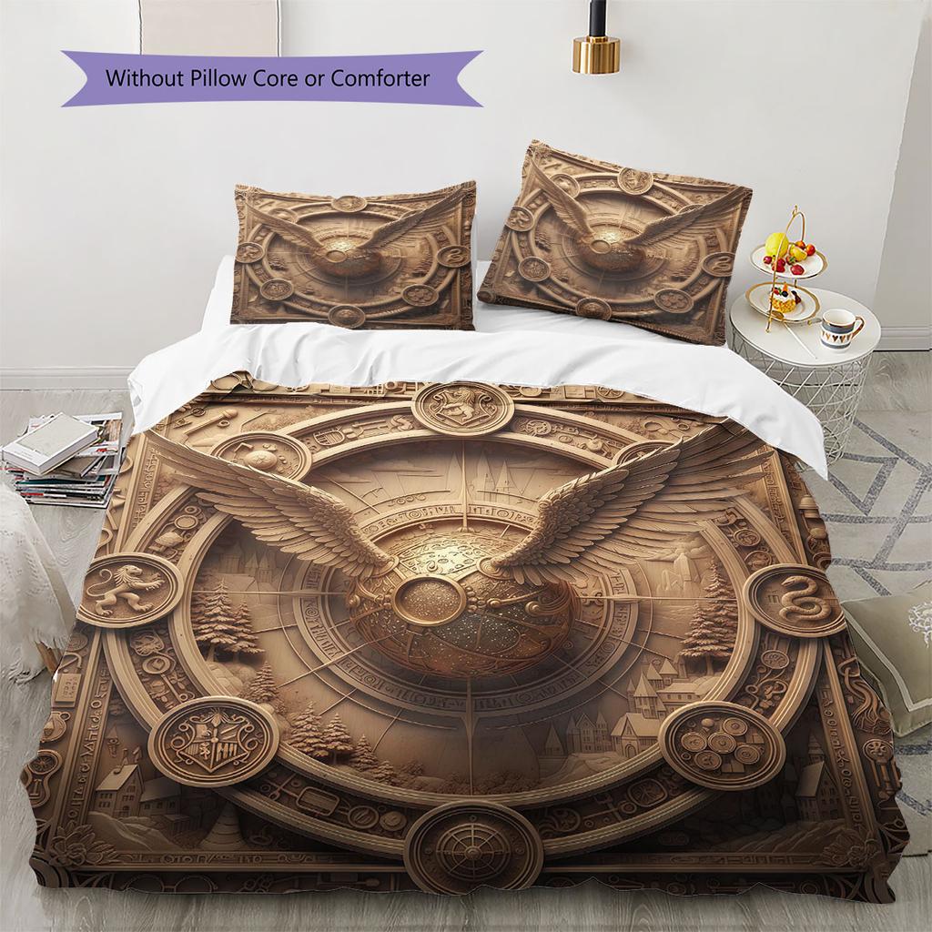Magictools Pattern Bedding Quilt Set Quilt Cover Pillowcase Home Decoration Birthday Gift (1 * duvet cover + 2 * pillowcase, without core)