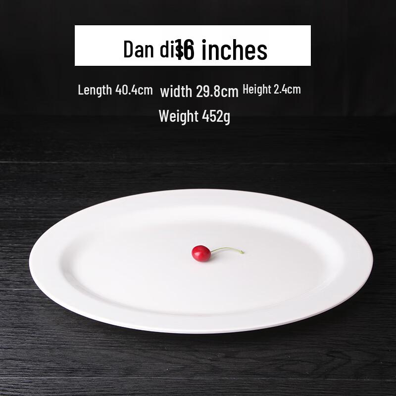 Qianxing A8 White Melamine 16-inch Dinner Plates (Set of 5)