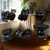 {MX} 1/6Pcs Cartoon Black Cat Miniature Figurines Cute Kitten Desktop Decor Resin Ornaments DIY Micro Landscape Home Decoration