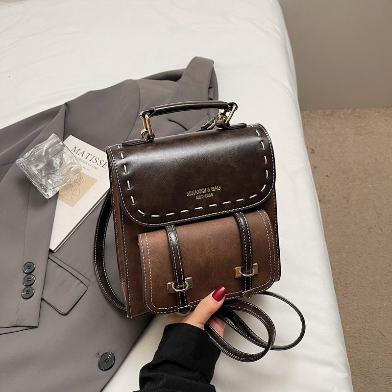 

Simple casual fashion bag women s 2025 autumn new high-value commuter backpack retro portable shoulder bag